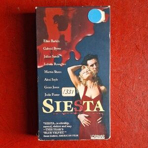Siesta (VHS) - Classic Thriller Drama - Red & Blue Cover